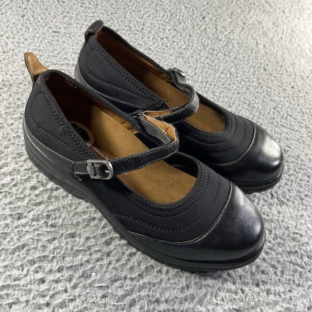 Dr Comfort Flute Womens 8 W Black Leather Lycra Mary Jane Shoes 2315 Wide